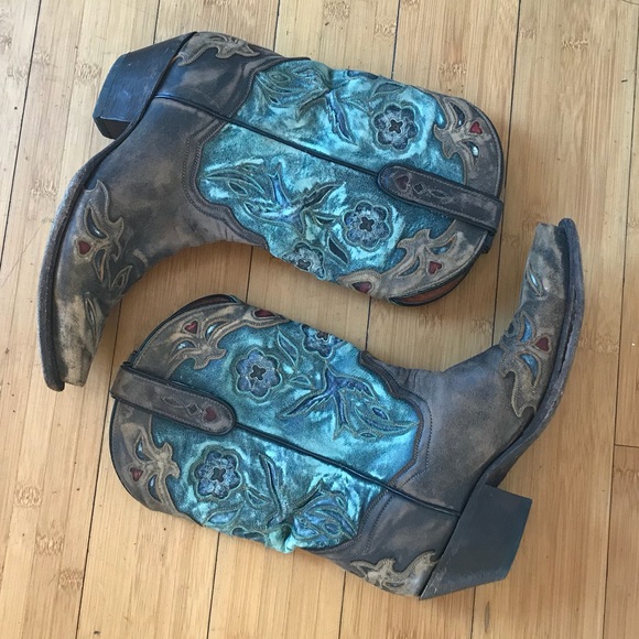 Dan Post Vintage Bluebird Cowboy Boot - Picture 1 of 5